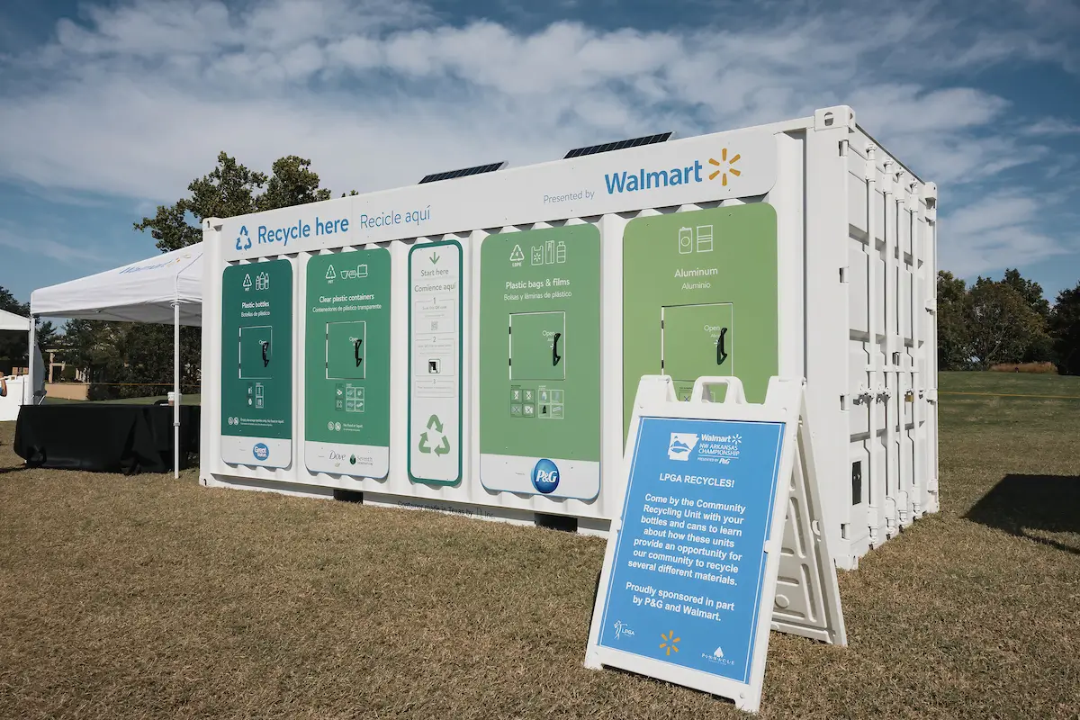 Walmart Recyling container at NWA Championships