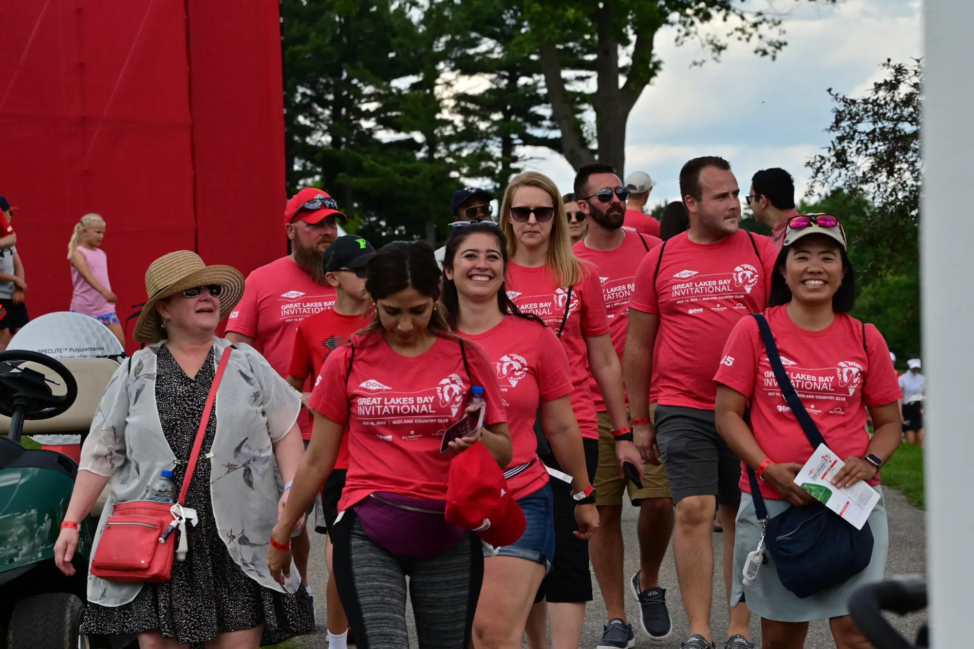 Grouple of people walking at Great Lakes Bay Invitational